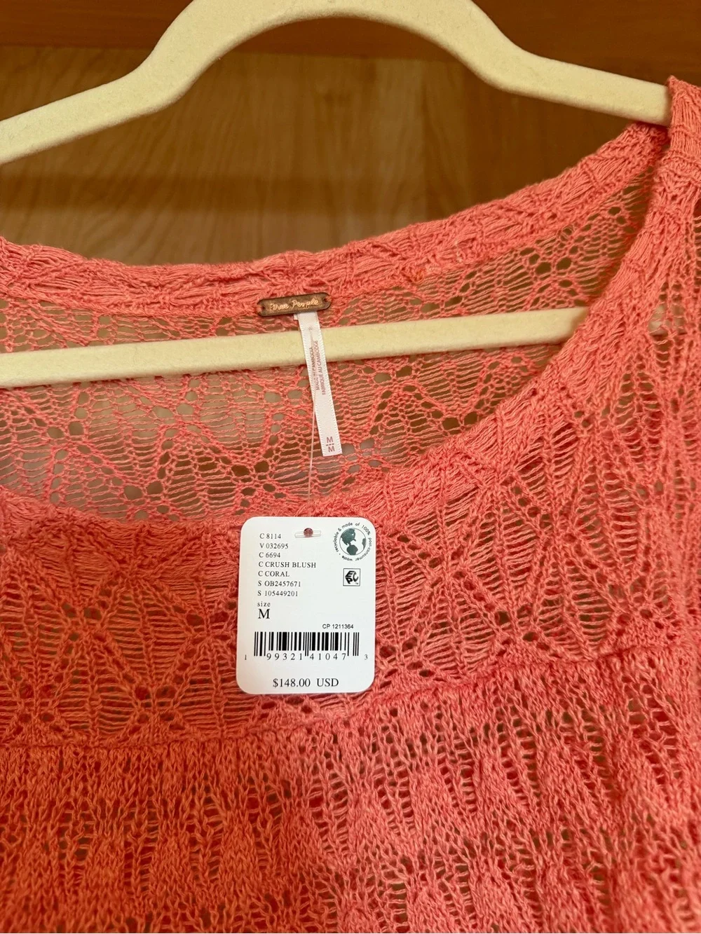 Free People Moonstruck Babydoll Blouse - Coral Pink